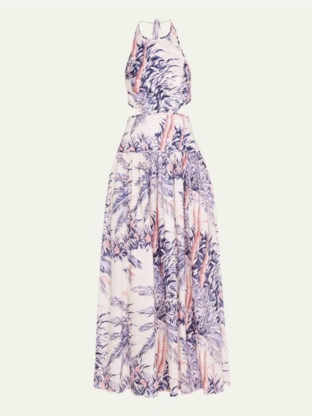 Zimmermann Circa-Halter Cut out Maxi Dress with Lavender Accents - Picture 6 of 7